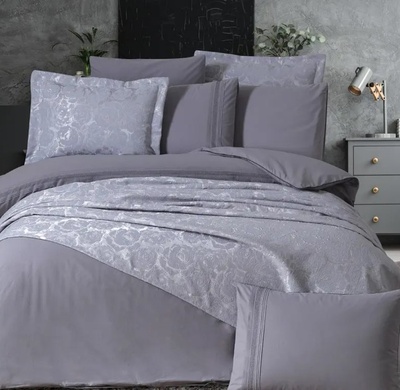 Комплект постельное белье с покрывалом EDANTE FRANCOIS SET GRI