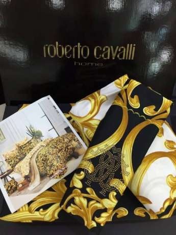 Італійська елітна постільна білизна сатин Roberto Cavalli Piton