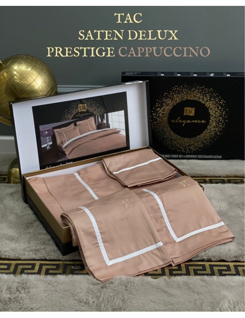 Постельное бельё TAC сатин Delux Prestige cappucino