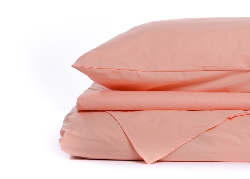 Комплект постельного белья Antoni Ранфорс Premium Бязь Розовый персик Полуторный 155х215