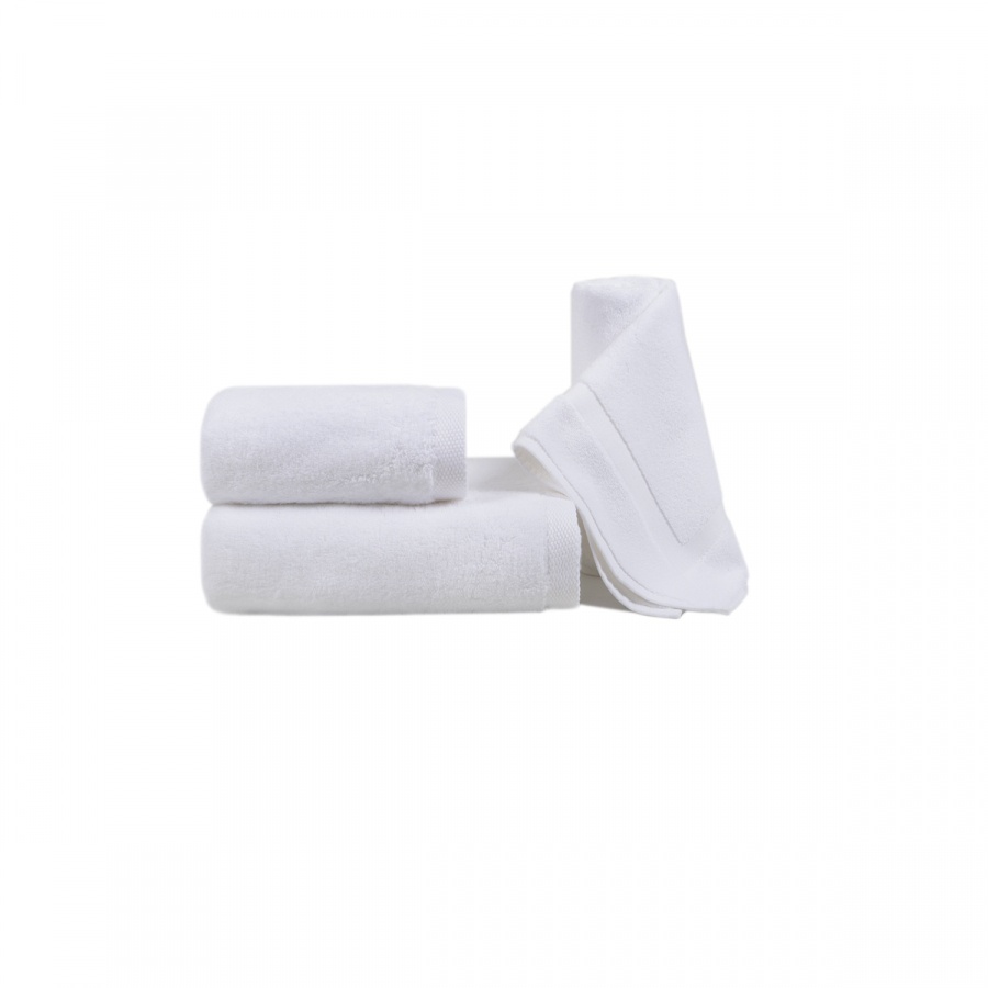 Полотенце для ног Lotus Отель - Microcotton White (800 г/м²) , Белый, 50х70 см, Для ног
